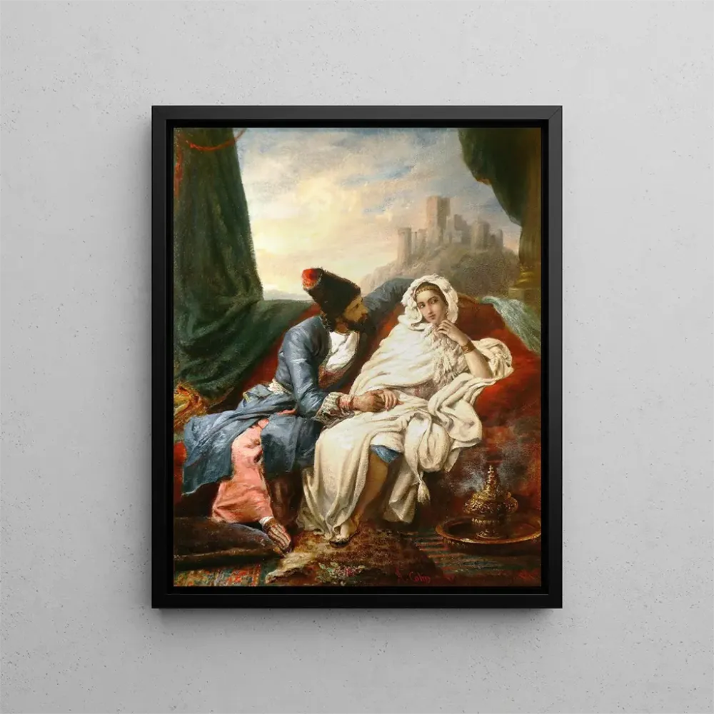Maalaus La Belle Orientale et le Cosaque - Alexandre Marie Colin | Taidetuloste