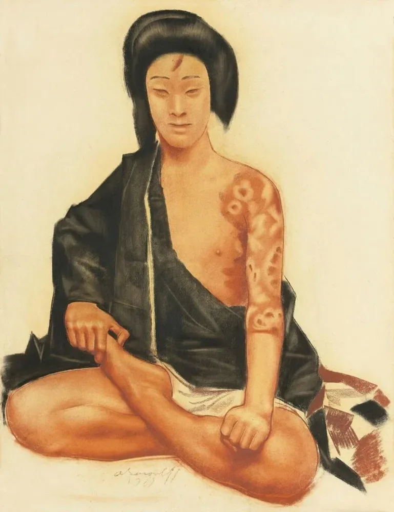 Maalaus Benten Kozo Kikunosuke - Alexandre Iacovleff | Taidetuloste