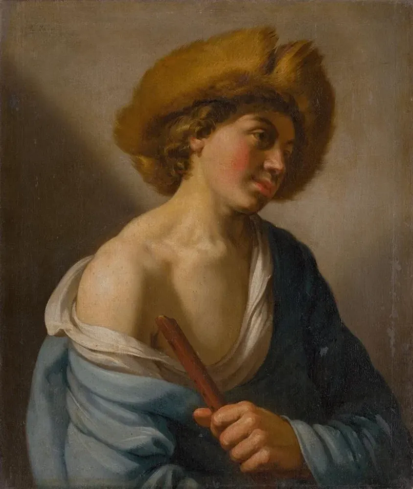 Maalaus Berger avec une flûte - Anonyme | Taidetuloste