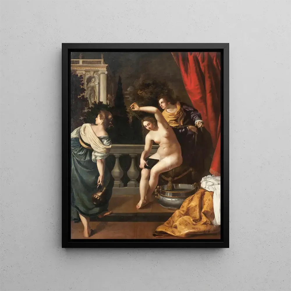 Maalaus Bethsabée kylvyssä - Artemisia Gentileschi | Taidetuloste