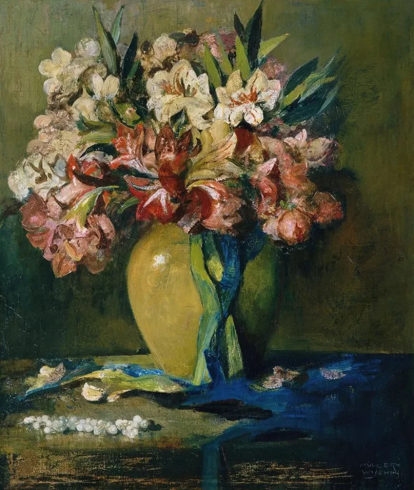 Maalaus Blumenstrauß - Anton Müller-Wischin | Taidetuloste