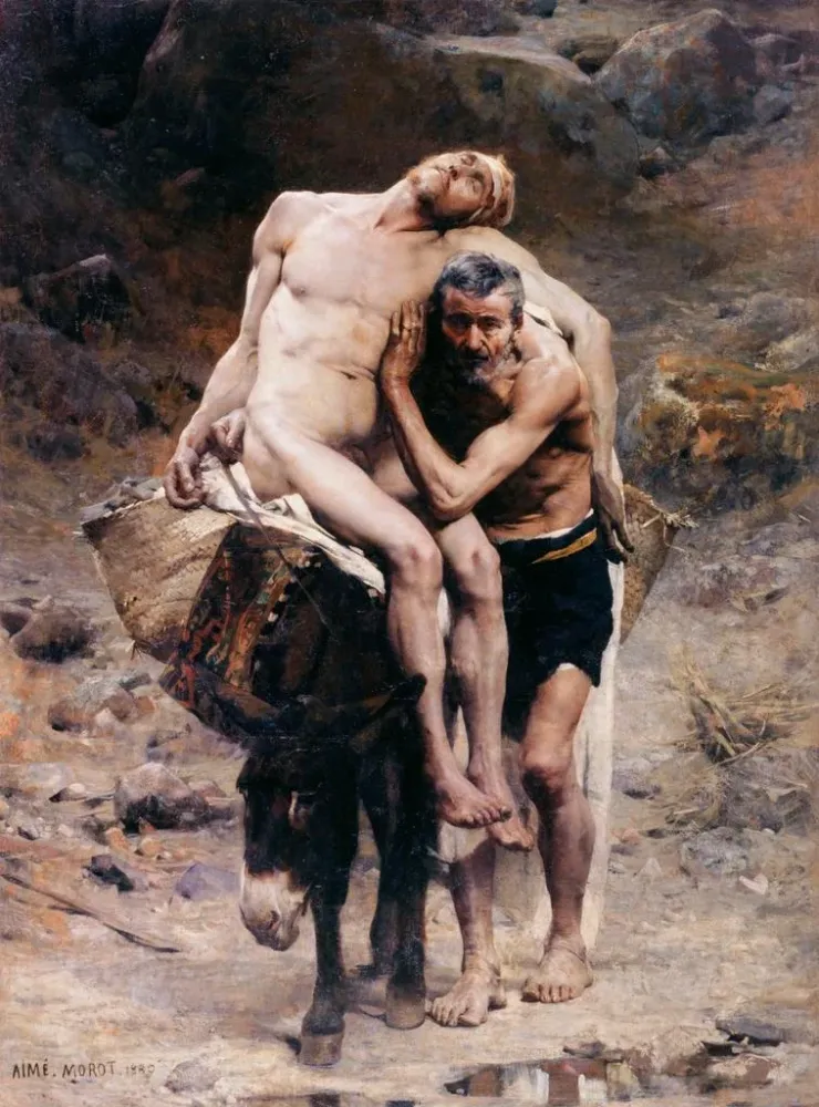 Maalaus Le Bon Samaritain - Aimé Morot | Taidetuloste