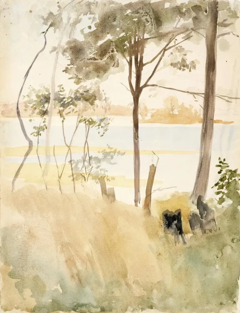Maalaus Bord de mer à Haikko en automne - Albert Edelfelt | Taidetuloste