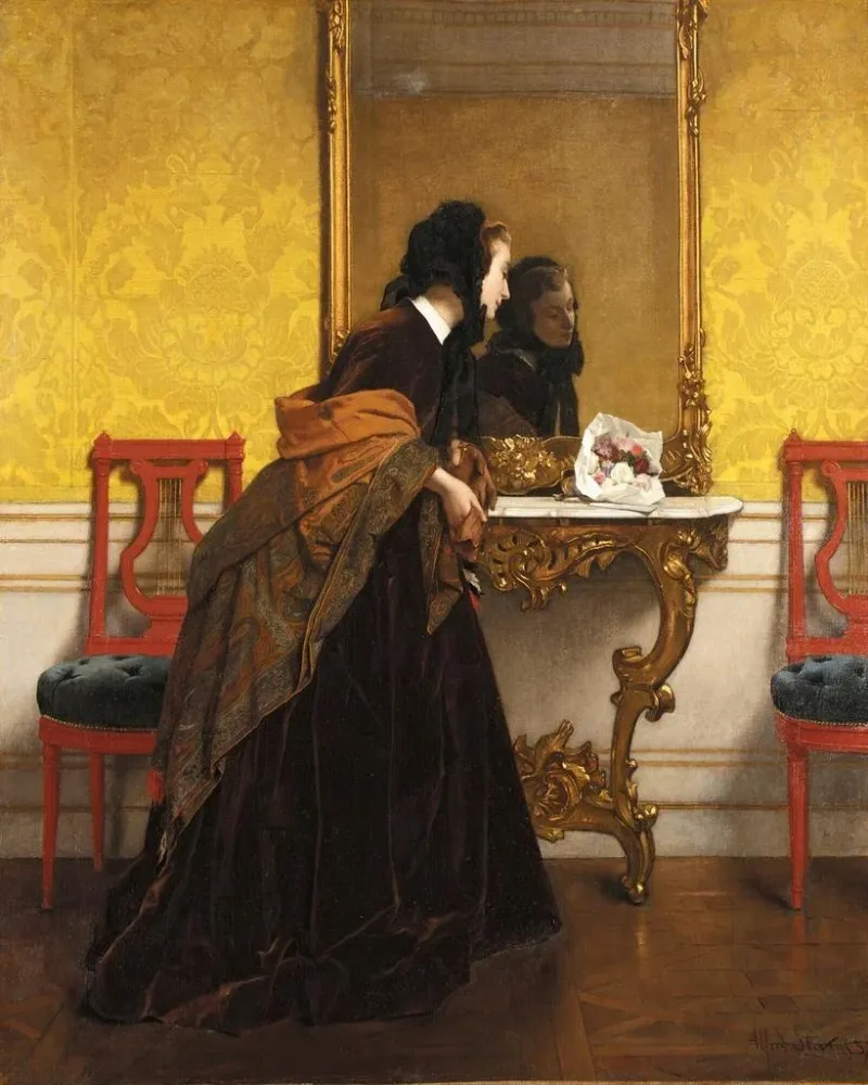 Maalaus Le bouquet - Alfred Stevens | Taidetuloste