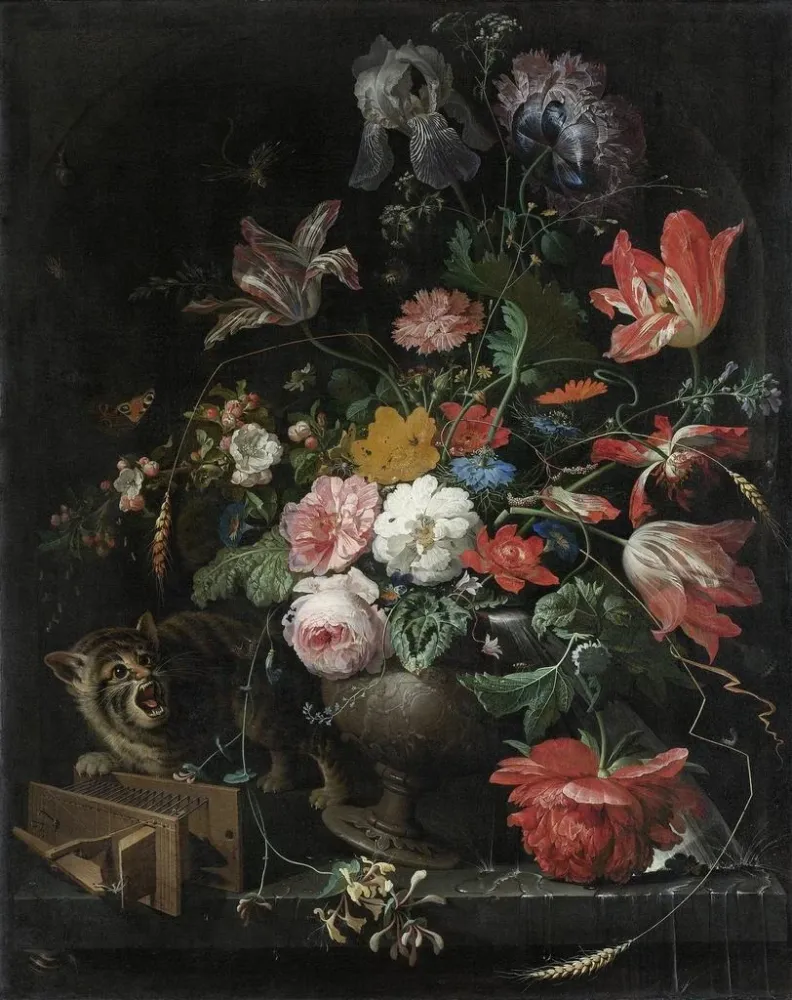 Maalaus Le Bouquet renversé - Abraham Mignon | Taidetuloste