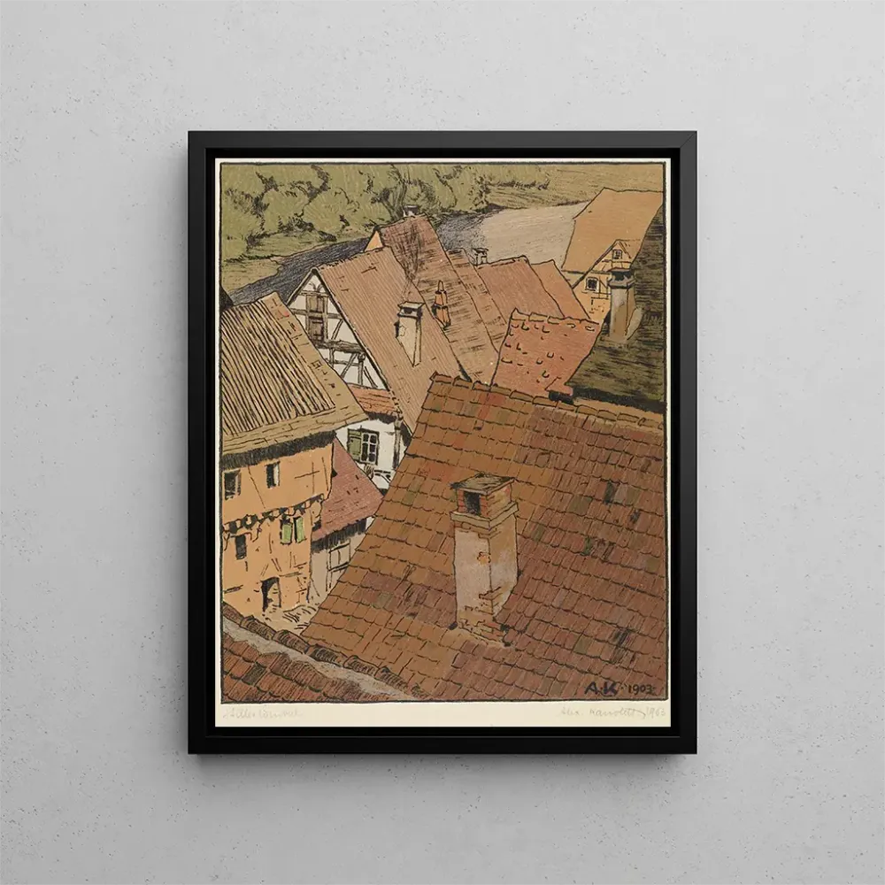 Maalaus Boutique plus silencieuse - Alexander Kanoldt | Taidetuloste