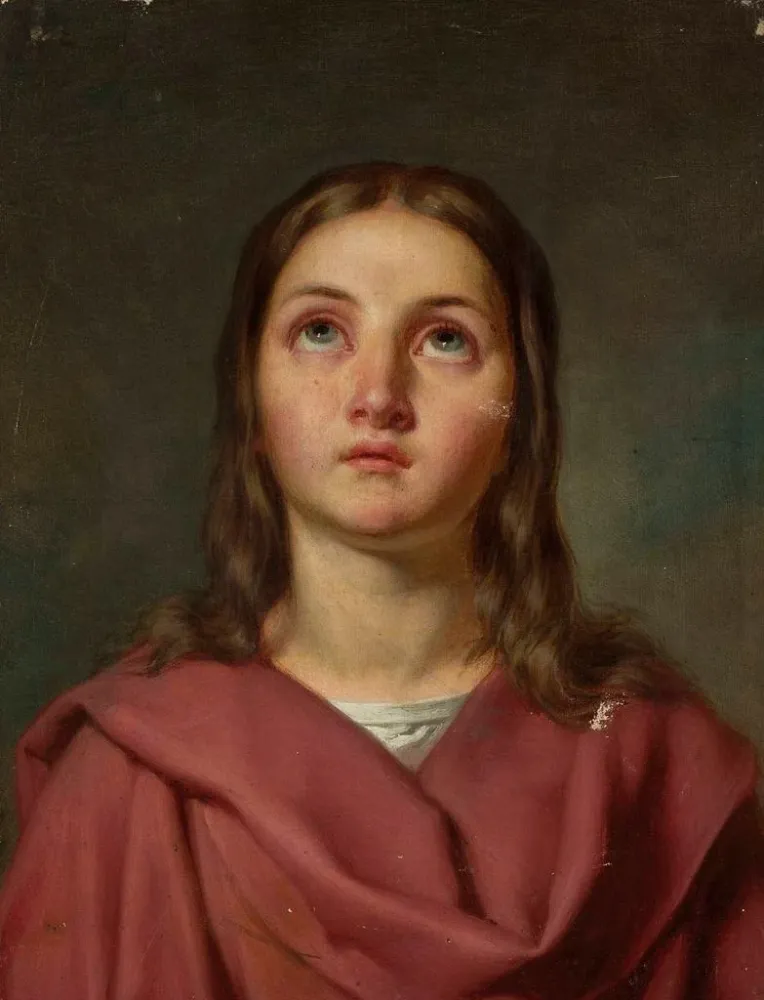 Maalaus Buste d'une jeune femme, Vierge Marie - Antoni Murzynowski | Taidetuloste