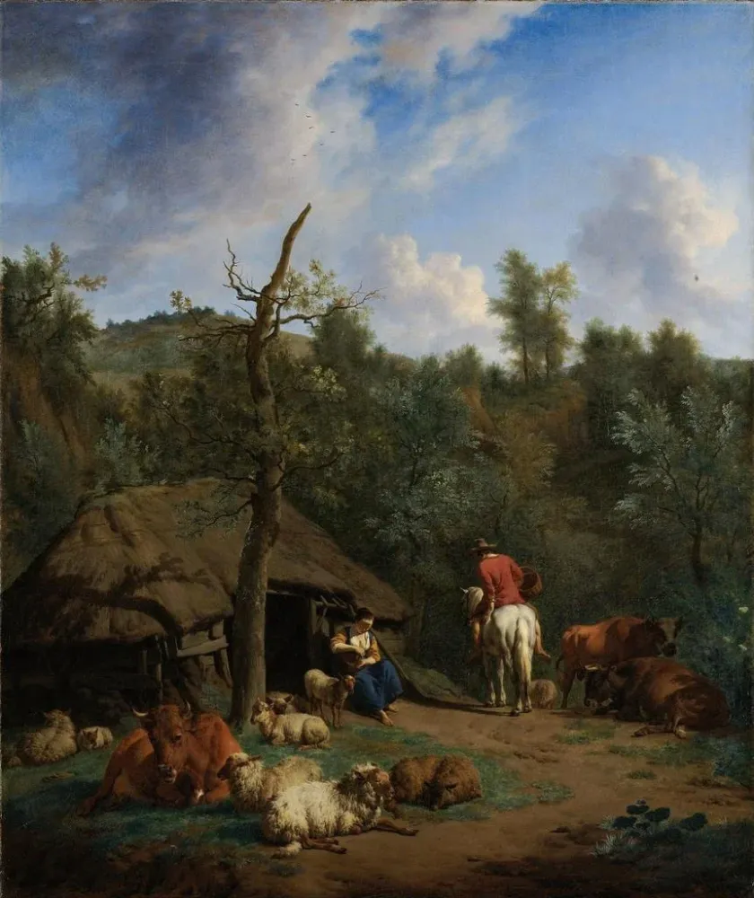 Maalaus La cabane - Adriaen van de Velde | Taidetuloste