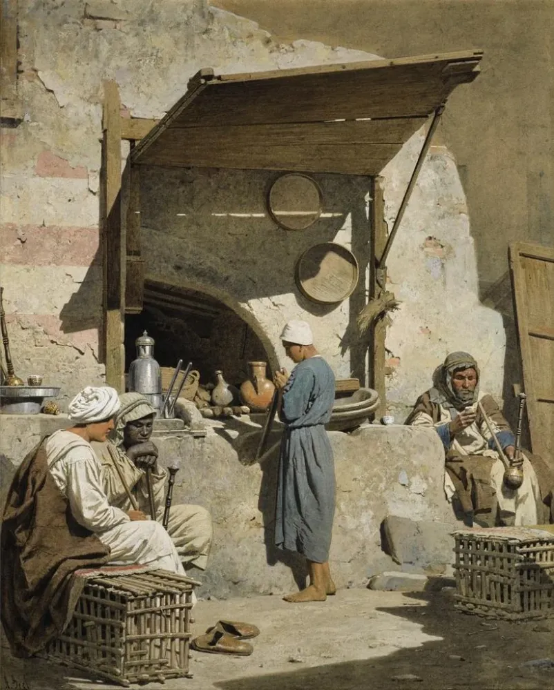 Maalaus Le Café - Adolf Seel | Taidetuloste
