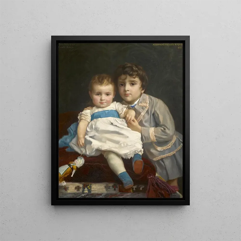 Maalaus Camille ja Louis - Alexandre-Auguste Hirsch | Taidetuloste