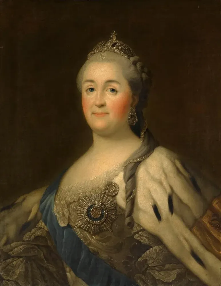 Maalaus Catherine Suuren Portraitti - Vigilius Eriksenin jälkeen | Taidetuloste
