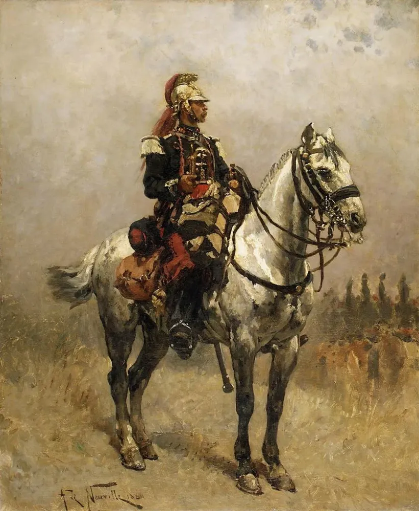Maalaus Un cavalier - Alphonse Marie de Neuville | Taidetuloste