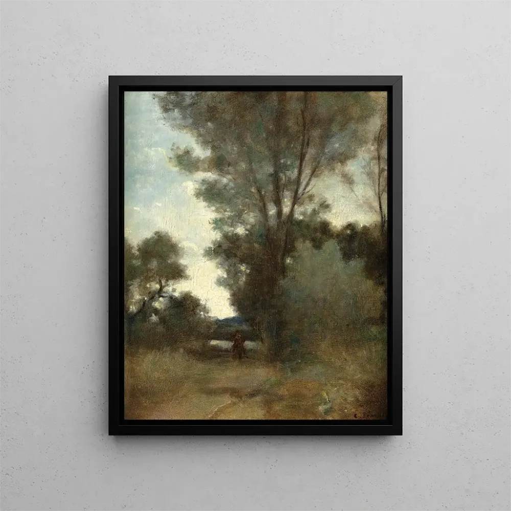 Maalaus Cavalier à l'orée d'un bois - Camille Pissarro | Taidetuloste