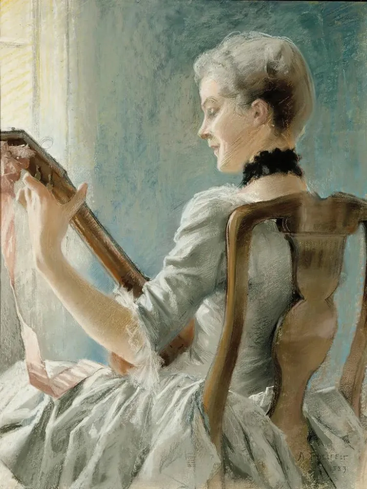 Maalaus La chanson du printemps de Dalin - Albert Edelfelt | Taidetuloste