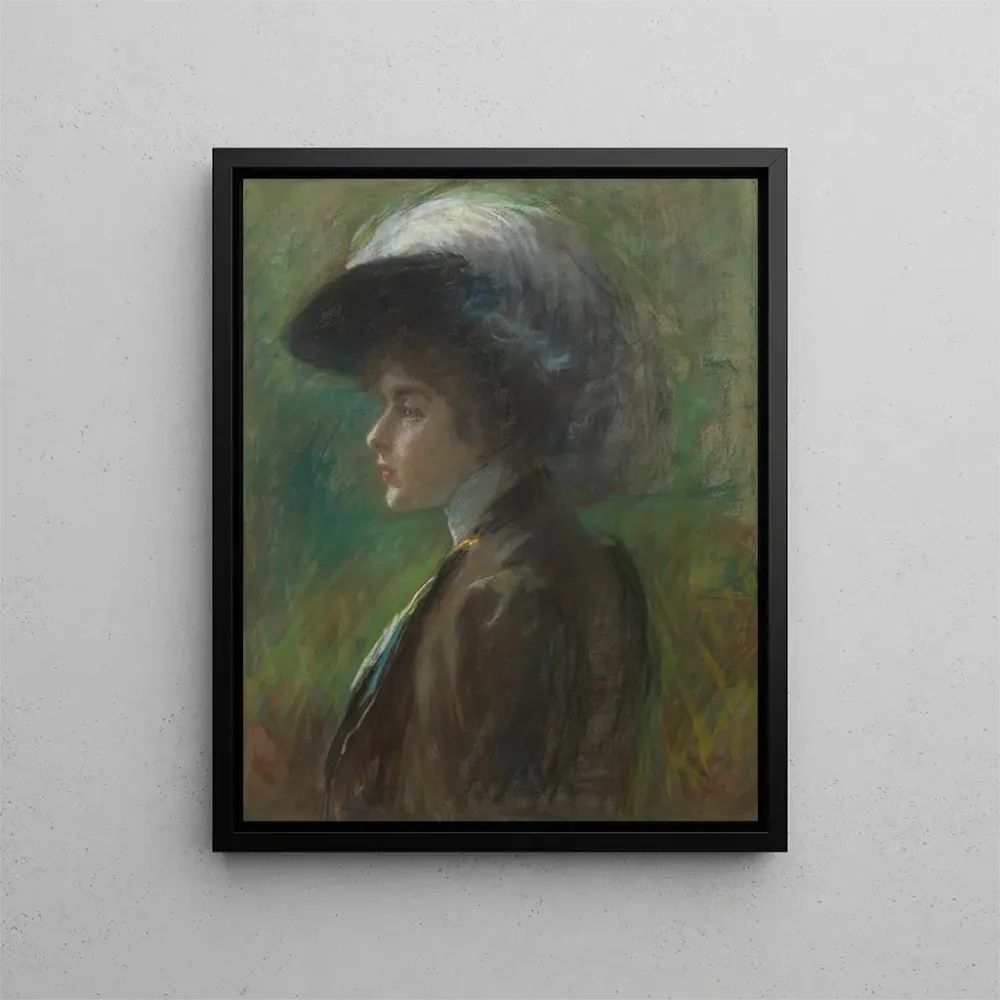 Maalaus Le chapeau à plumes - Alice Pike Barney | Taidetuloste