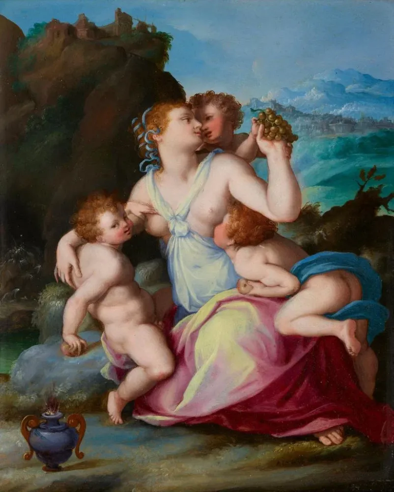 Maalaus Charité - Alessandro Allori | Taidetuloste