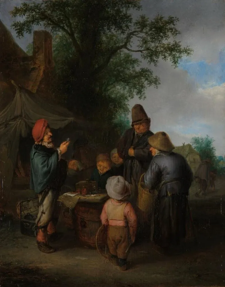 Maalaus Le Charlatan - Adriaen van Ostade | Taidetuloste
