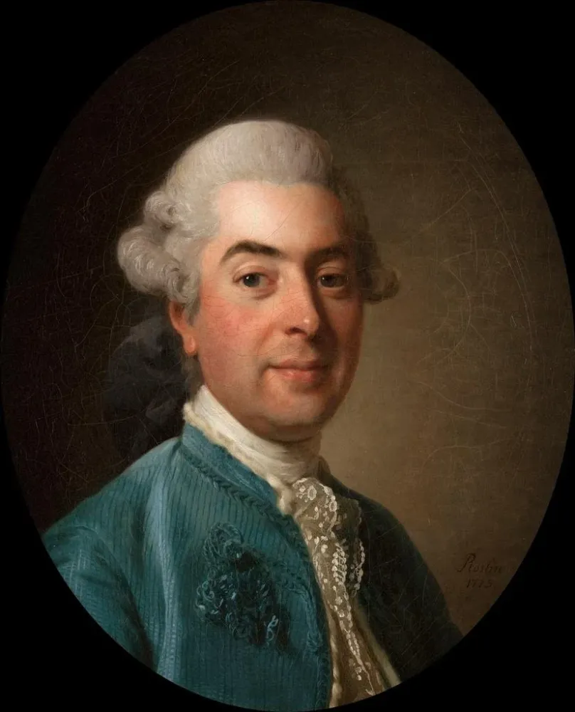 Maalaus Charles Marin de La Haye des Fossésin muotokuva, kuningas farmari 1736-1790 - Alexander Roslin | Taidetuloste