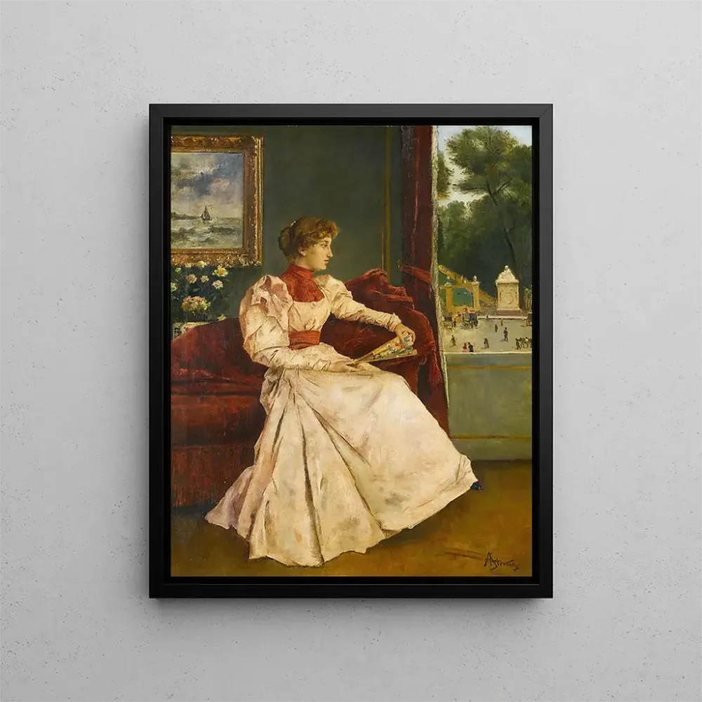 Maalaus Chez soi - Alfred Stevens | Taidetuloste