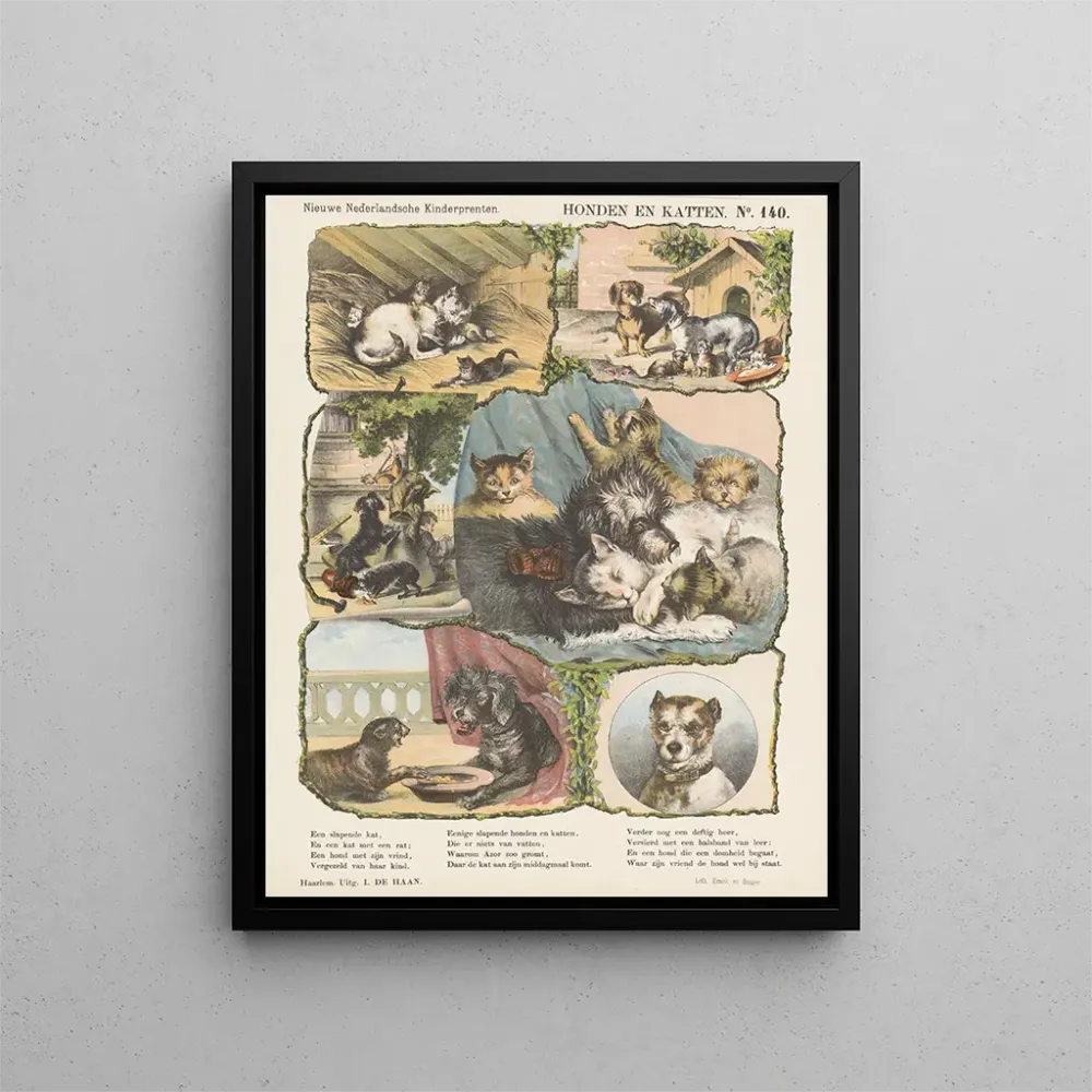 Maalaus Chiens et chats - Emrik Binger | Taidetuloste