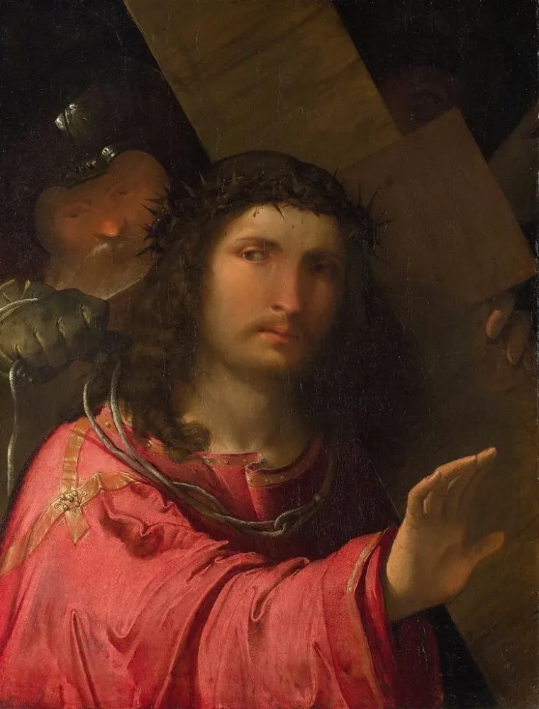 Maalaus Le Christ portant la croix - Altobello Melone | Taidetuloste