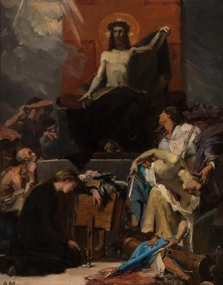 Maalaus Le Christ Rédempteur : Le Christ appelle les affligés - Albert Pierre - René Maignan | Taidetuloste