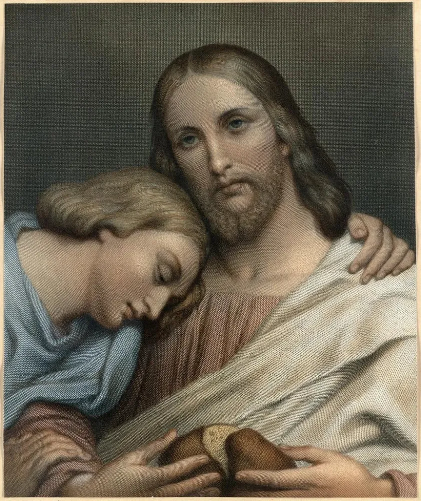 Maalaus Le Christ et saint Jean - Ary Scheffer | Taidetuloste