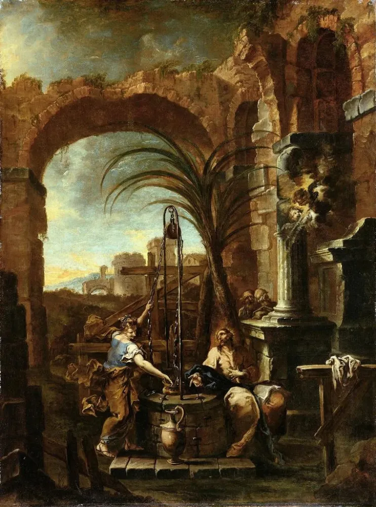 Maalaus Le Christ et la Samaritaine - Alessandro Magnasco | Taidetuloste
