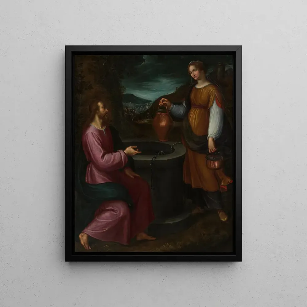 Maalaus Le Christ et la Samaritaine - Antonio Mari | Taidetuloste