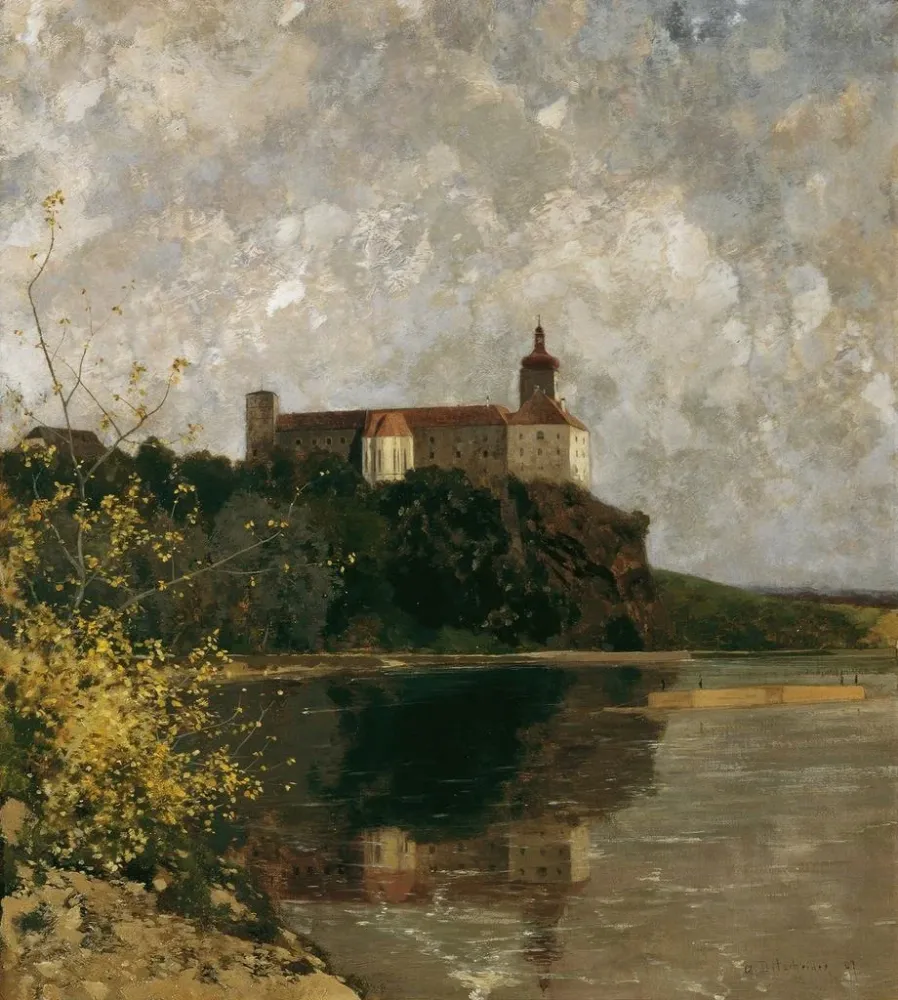 Maalaus Château de Persenbeug - Adolf Ditscheiner | Taidetuloste
