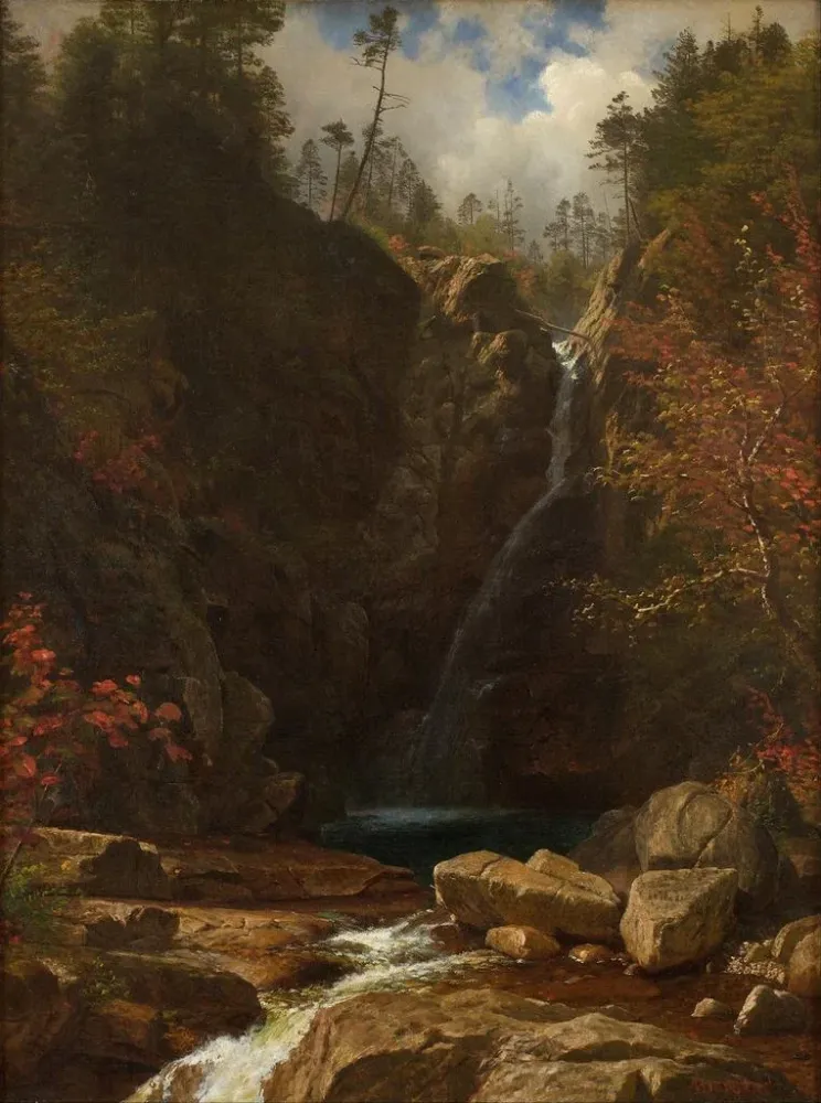 Maalaus Chutes de Glen Ellis - Albert Bierstadt | Taidetuloste