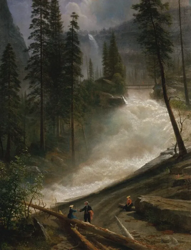 Maalaus Chutes du Nevada à Yosemite - Albert Bierstadt | Taidetuloste