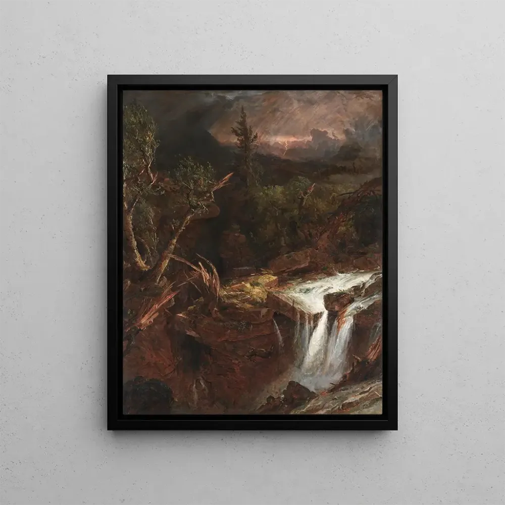 Maalaus La Clove, myrskykohtaus Catskillien vuoristossa - Jasper Francis Cropsey