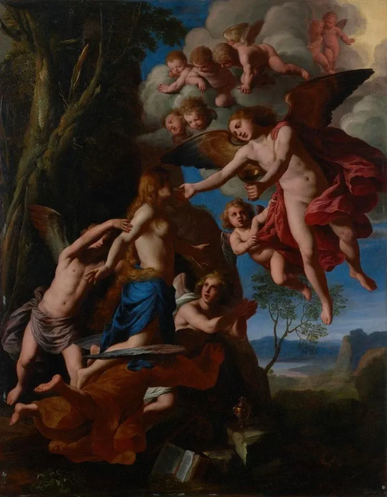 Maalaus La Communion de la Madeleine - Alessandro Turchi | Taidetuloste