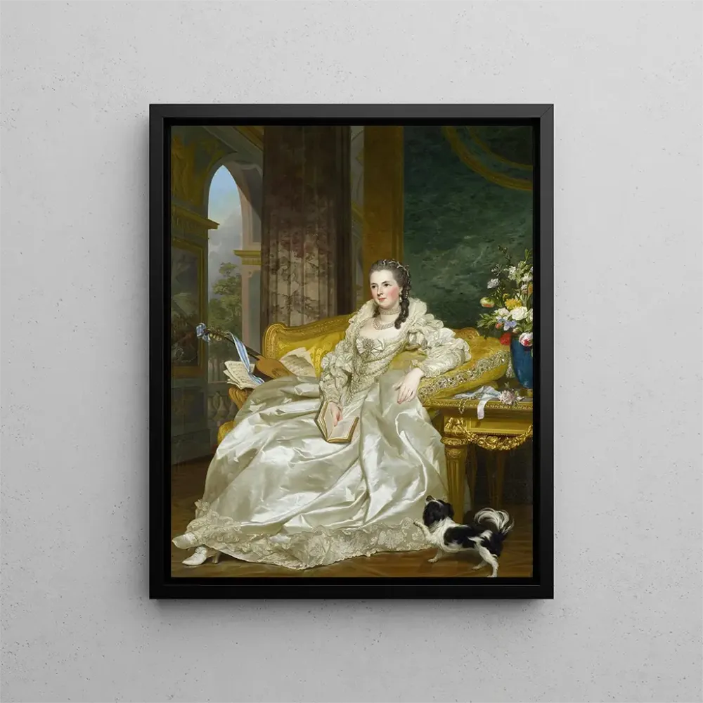 Maalaus La comtesse d'Egmont Pignatelli en costume espagnol - Alexander Roslin | Taidetuloste