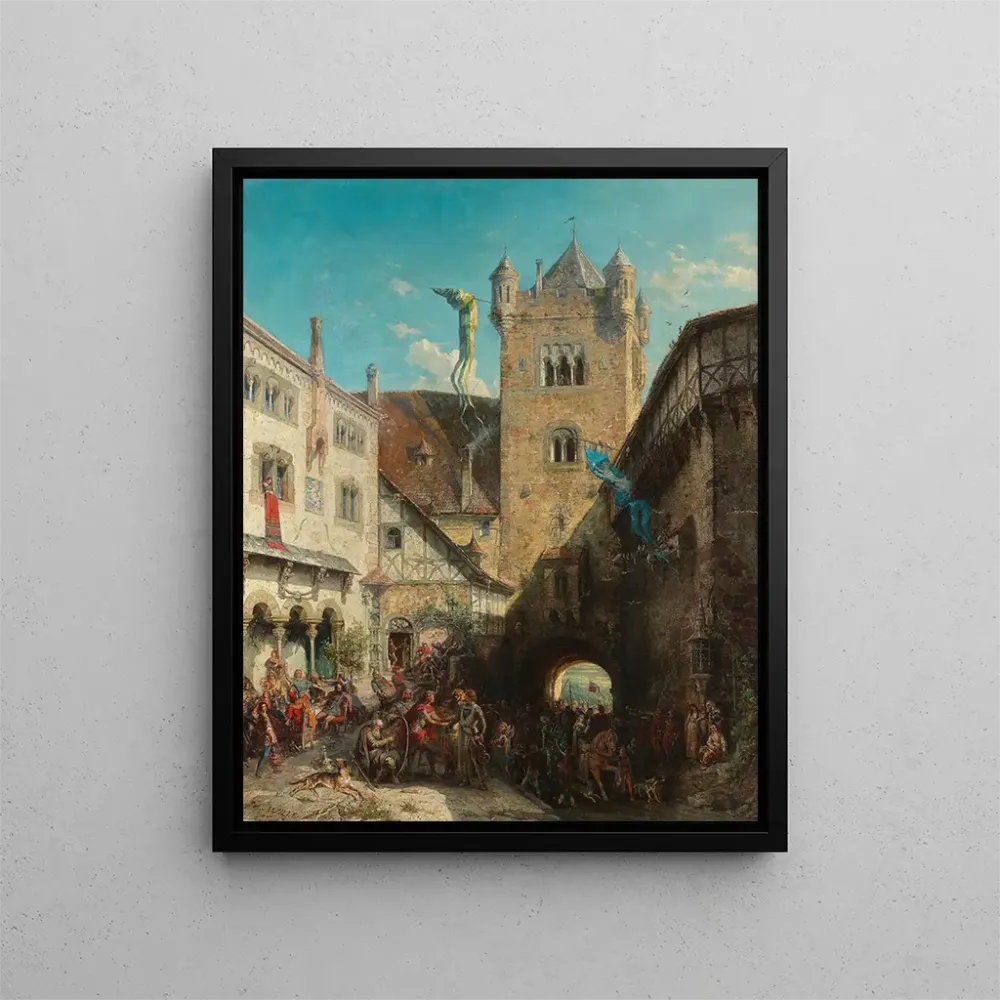 Maalaus La controverse des chanteurs à Wartburg - August von Wille | Taidetuloste