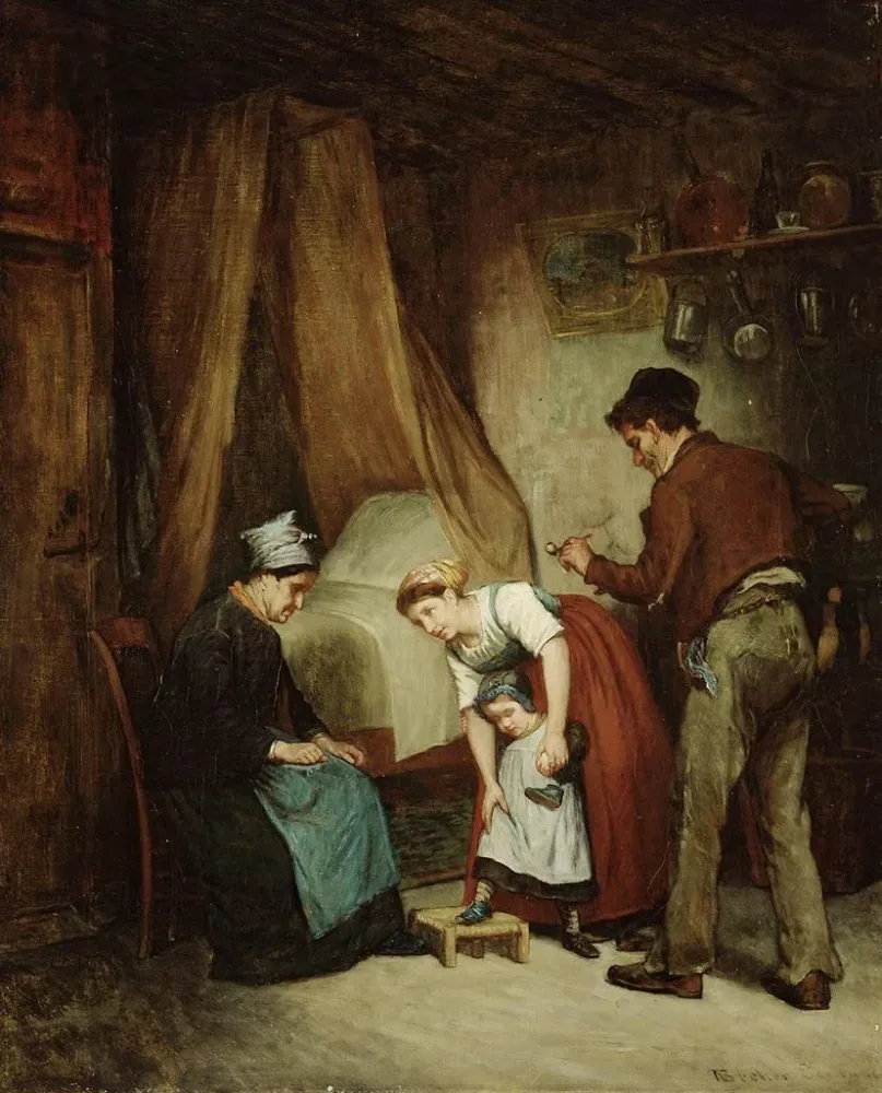 Maalaus Un cordonnier français - Adolf von Becker | Taidetuloste