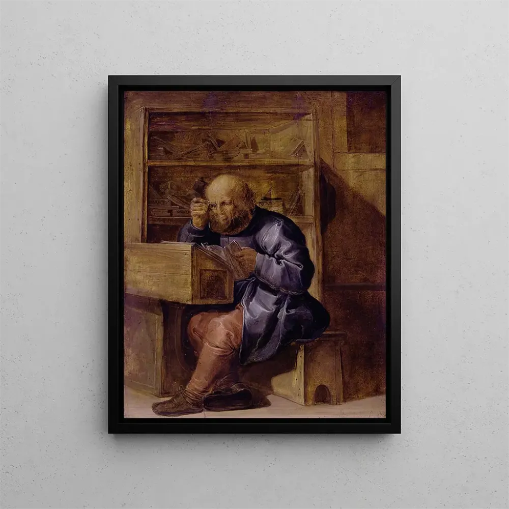 Maalaus Le correcteur Cornelis Kiel au travail - Adriaen van de Venne | Taidetuloste