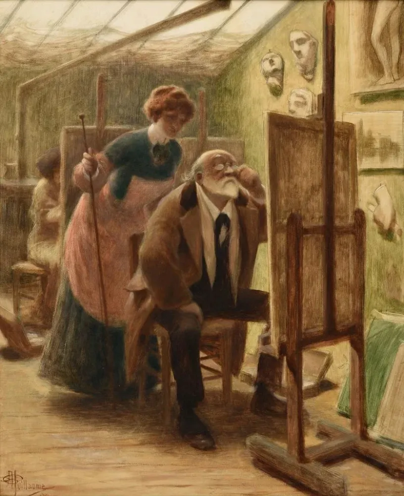 Maalaus La Correction - Albert Guillaume | Taidetuloste