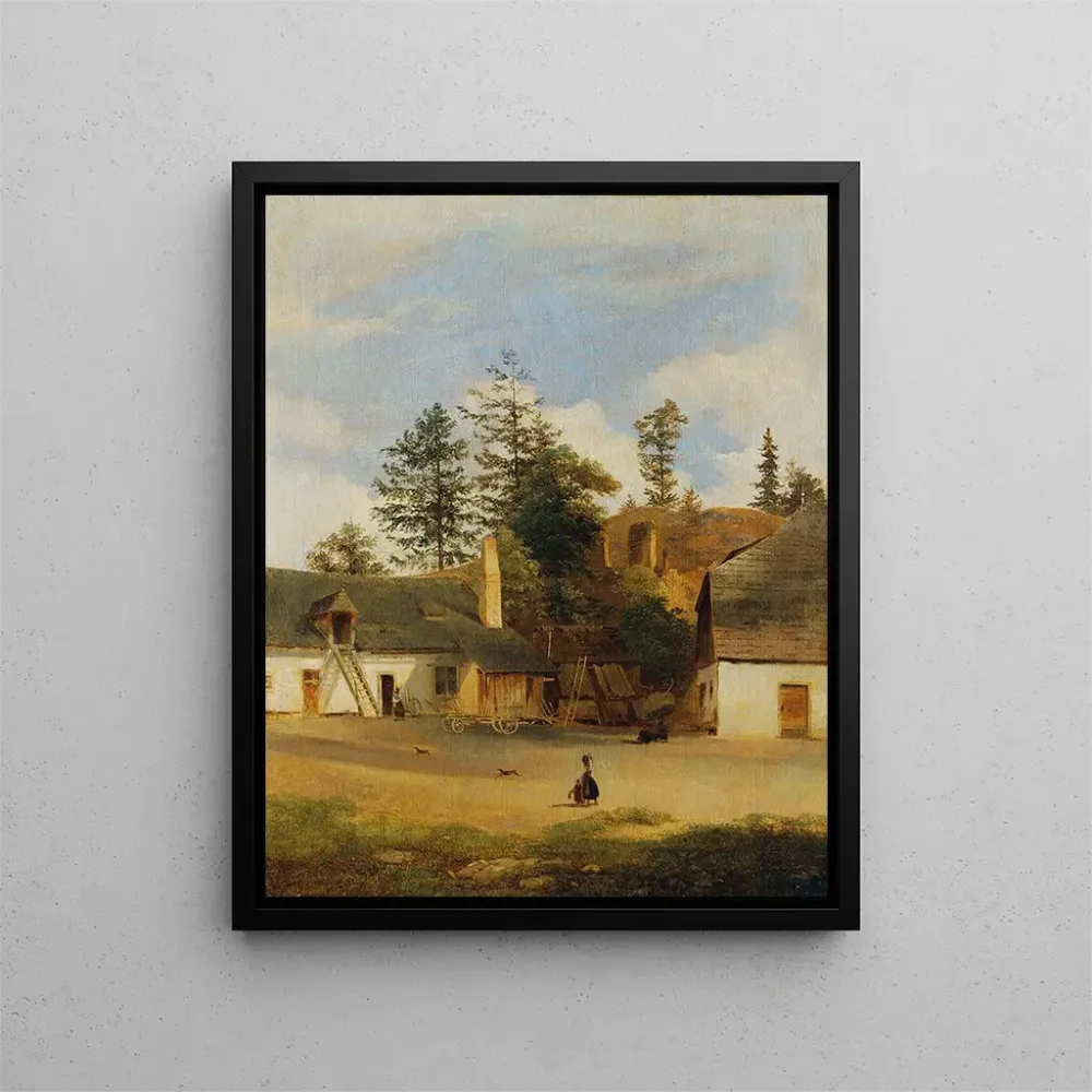 Maalaus Cour de ferme - Alexander Trichtl | Taidetuloste