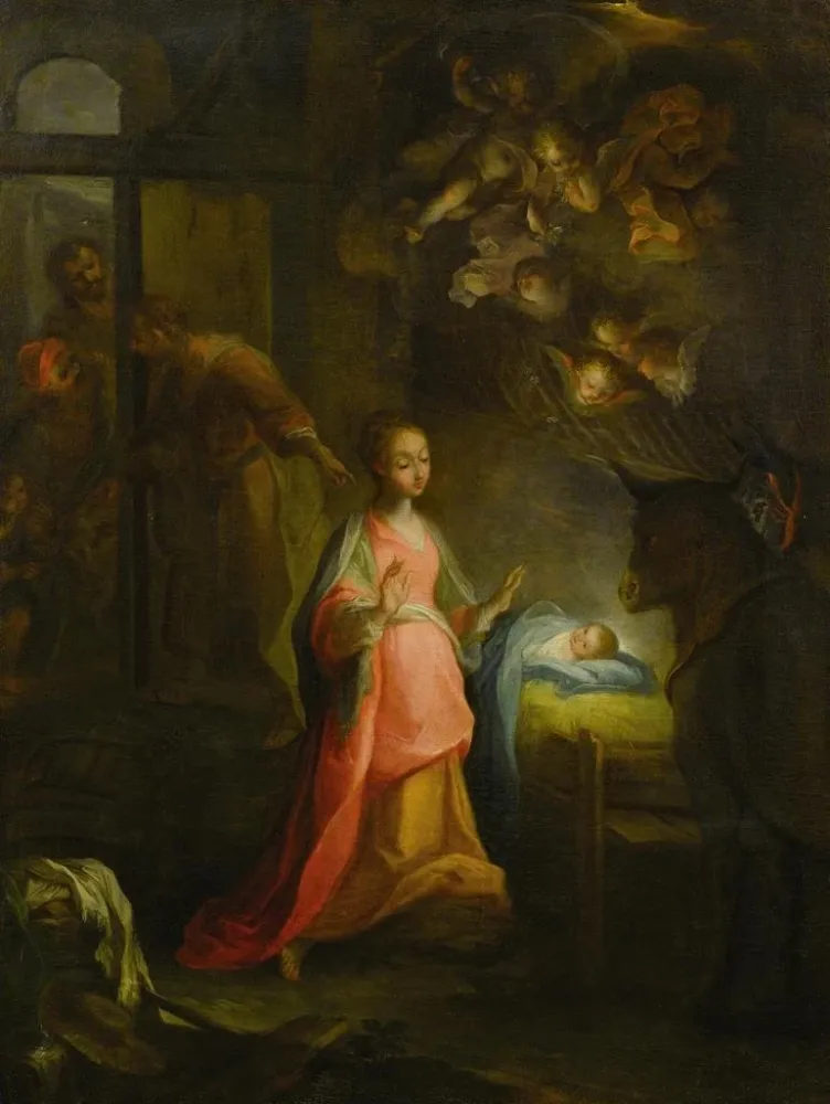 Maalaus La crèche - Après Federico Barocci | Taidetuloste
