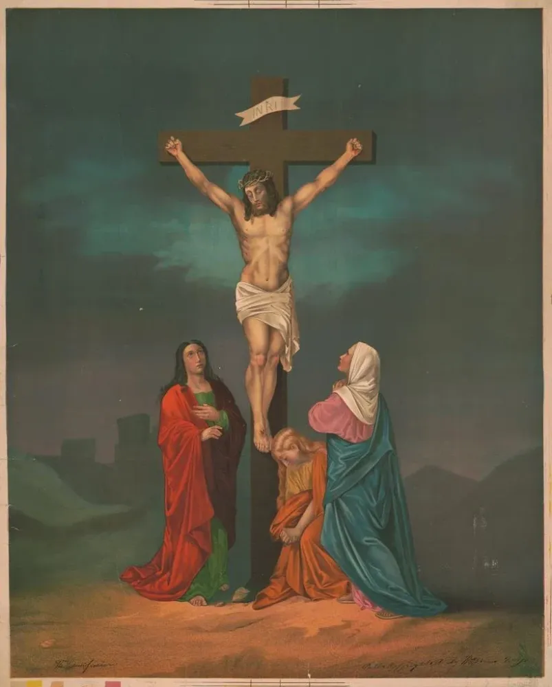 Maalaus La crucifixion - Anonyme | Taidetuloste