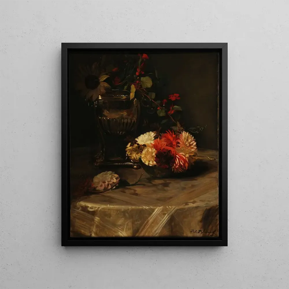Maalaus Dahlias et capucines - Jacques - Émile Blanche | Taidetuloste