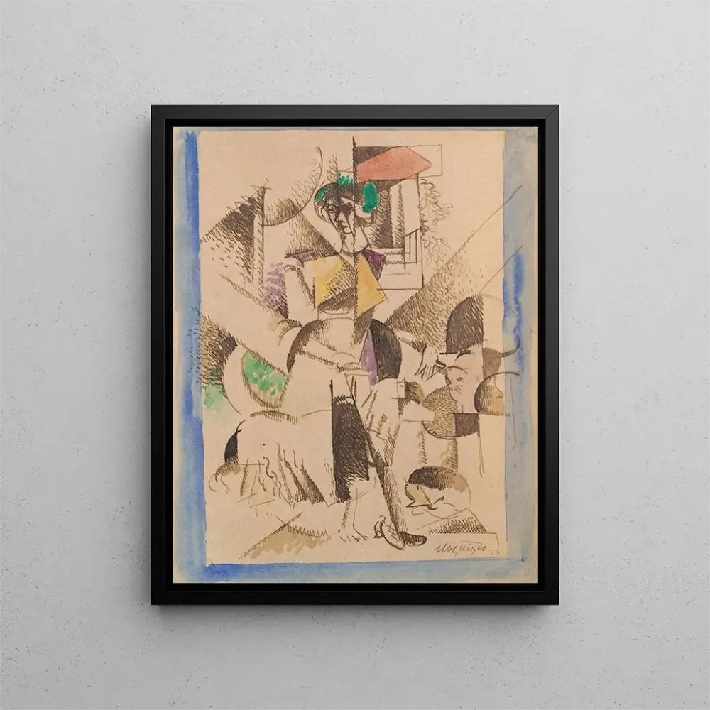 Maalaus La Dame aux bêtes Portrait de Madame Raymond Duchamp-Villon - Albert Gleizes | Taidetuloste