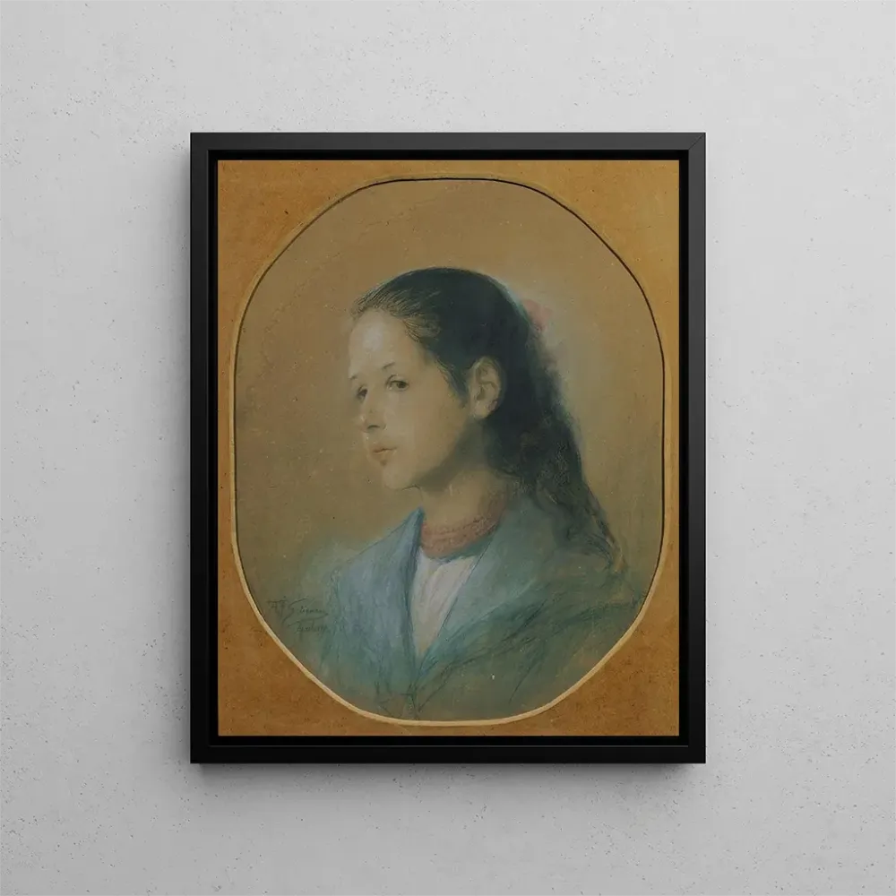 Maalaus Dame avec un collier de corail - Adalbert Franz Seligmann | Taidetuloste