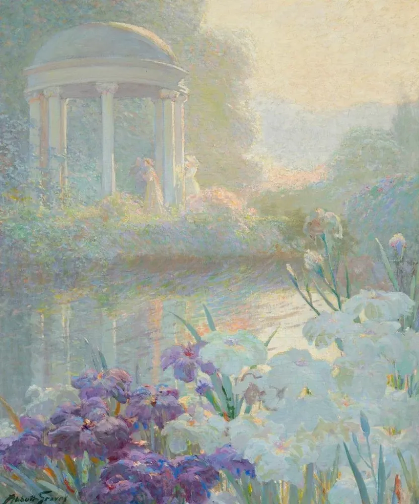 Maalaus Dames près d'un belvédère - Abbott Fuller Graves | Taidetuloste