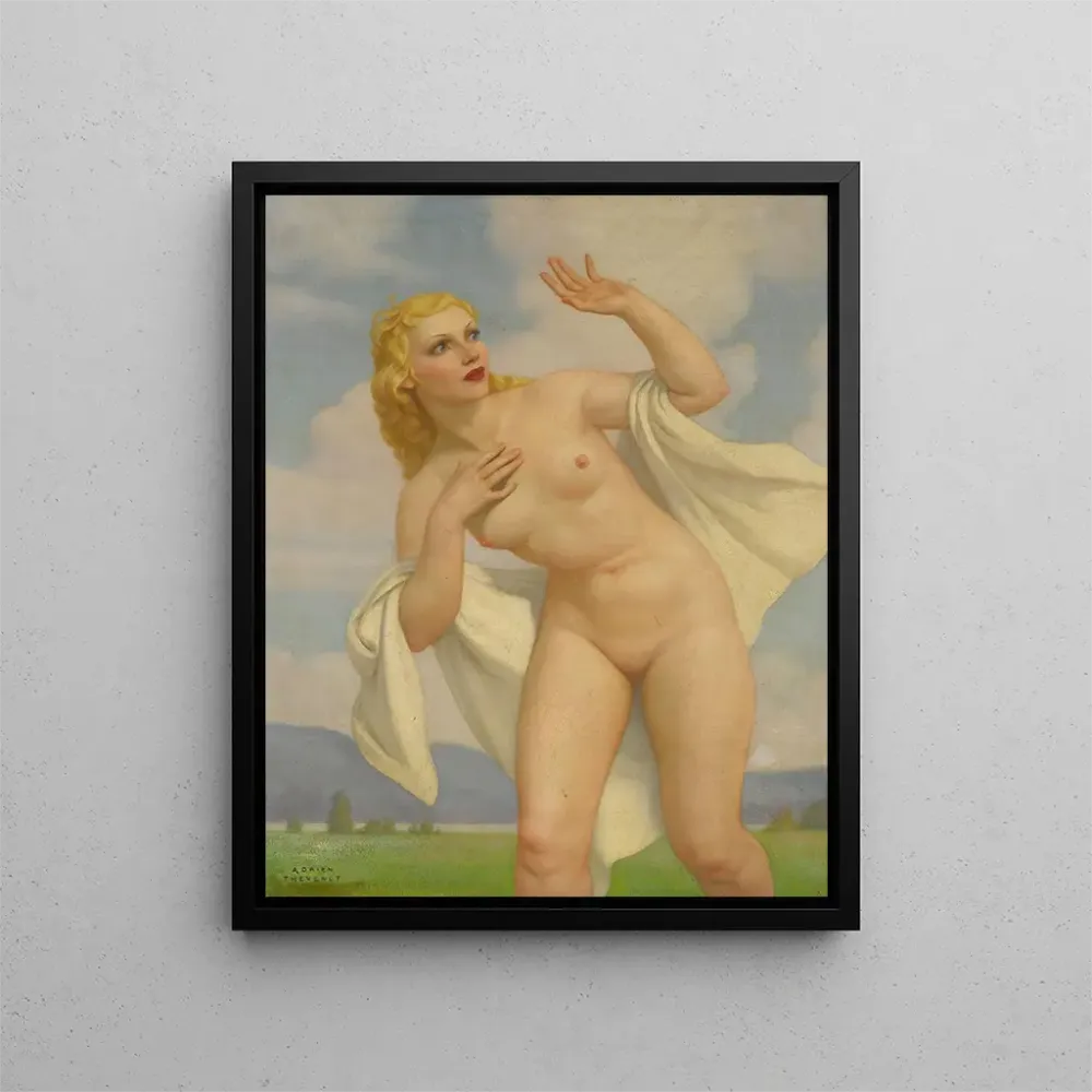 Maalaus Nu dans un paysage - Adrien Thevenot | Taidetuloste