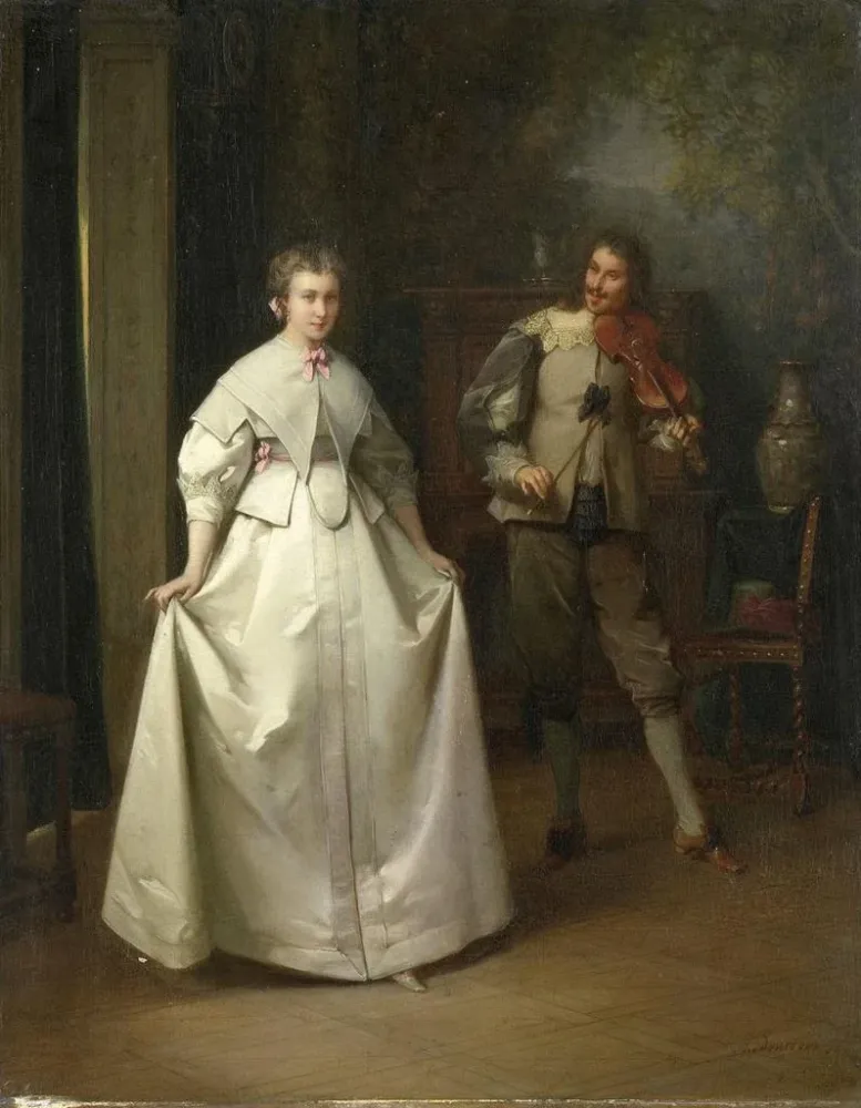 Maalaus La Danse - Aimé Gabriel Adolphe Bourgoin | Taidetuloste
