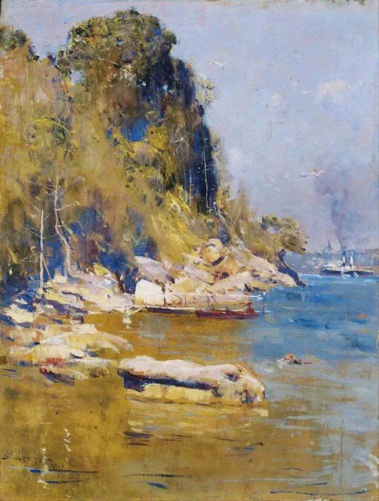 Maalaus Depuis mon camp Sirius Cove - Arthur Streeton | Taidetuloste