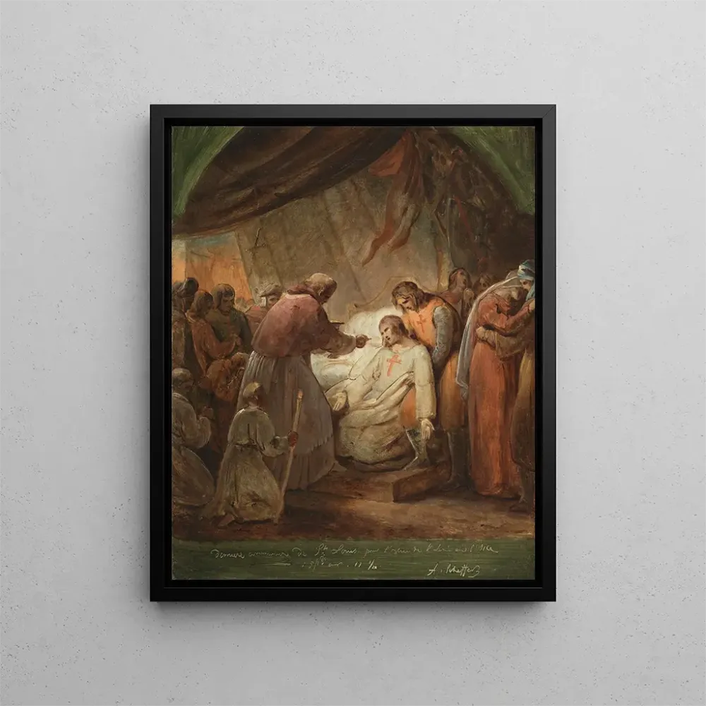 Maalaus La dernière communion de saint Louis - Ary Scheffer | Taidetuloste
